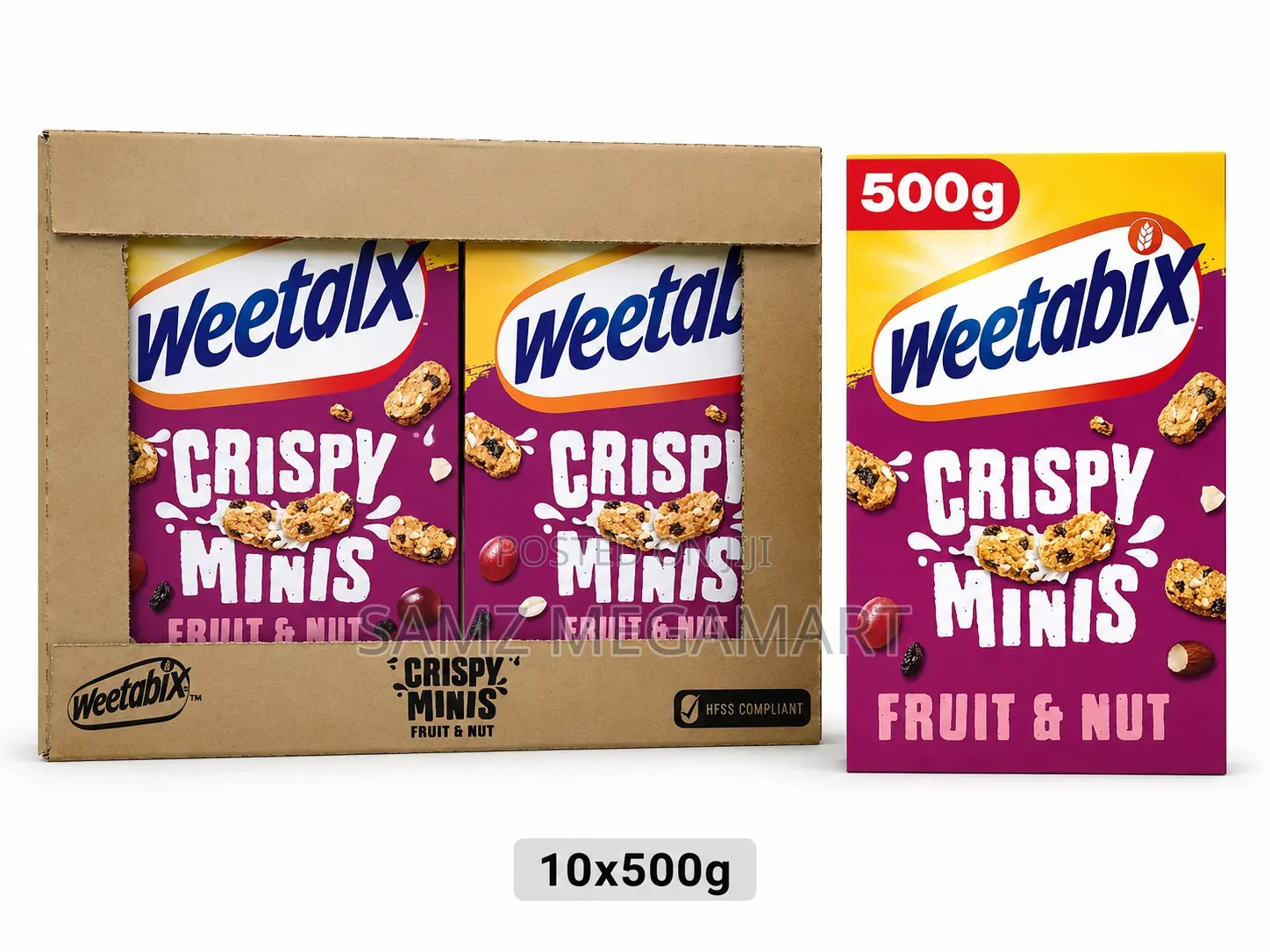 Weetabix Crispy Minis Fruit Nut Breakfast Cereal 10 X 500g