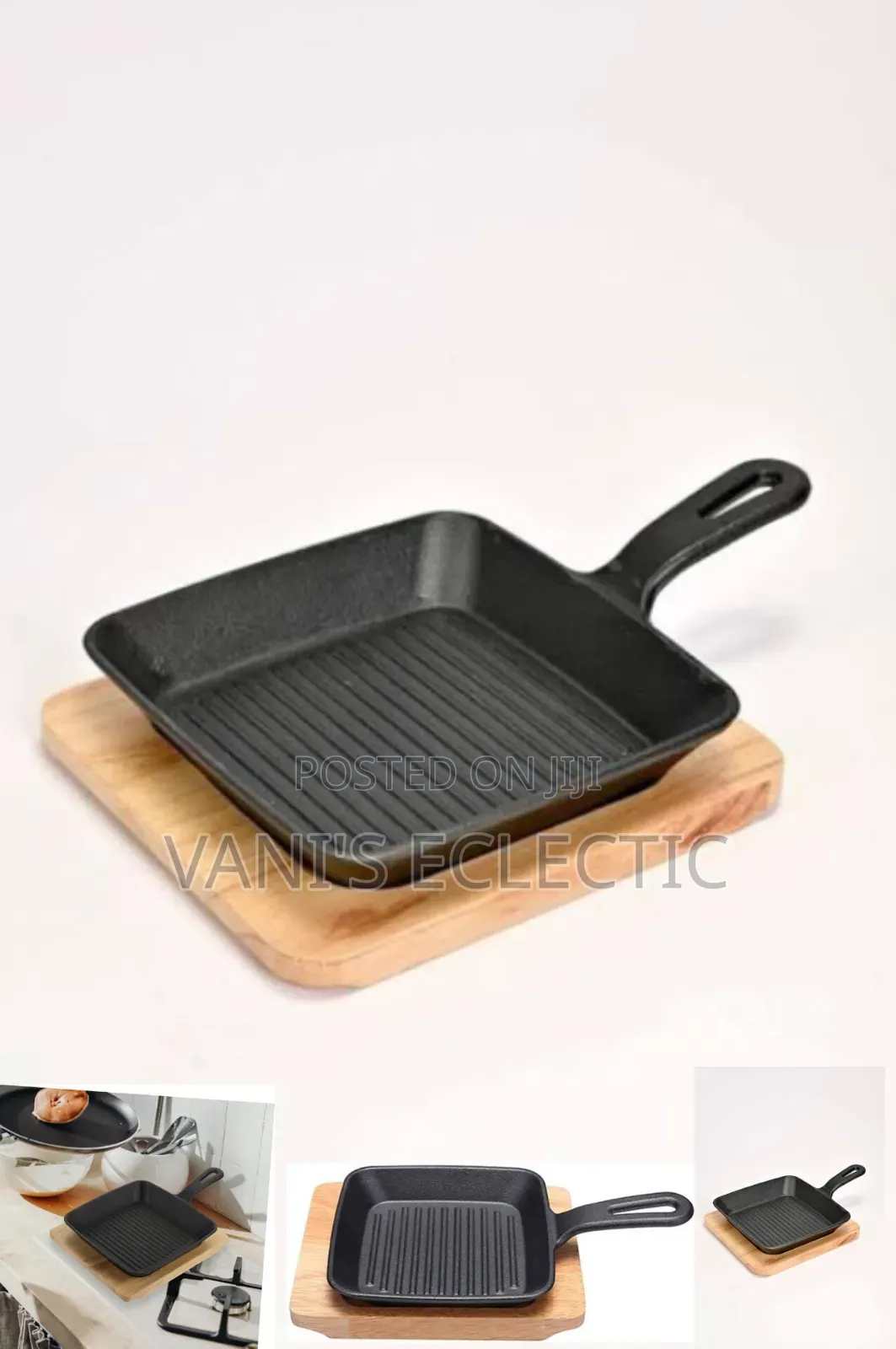 Square Cast Iron Sizzling Pan