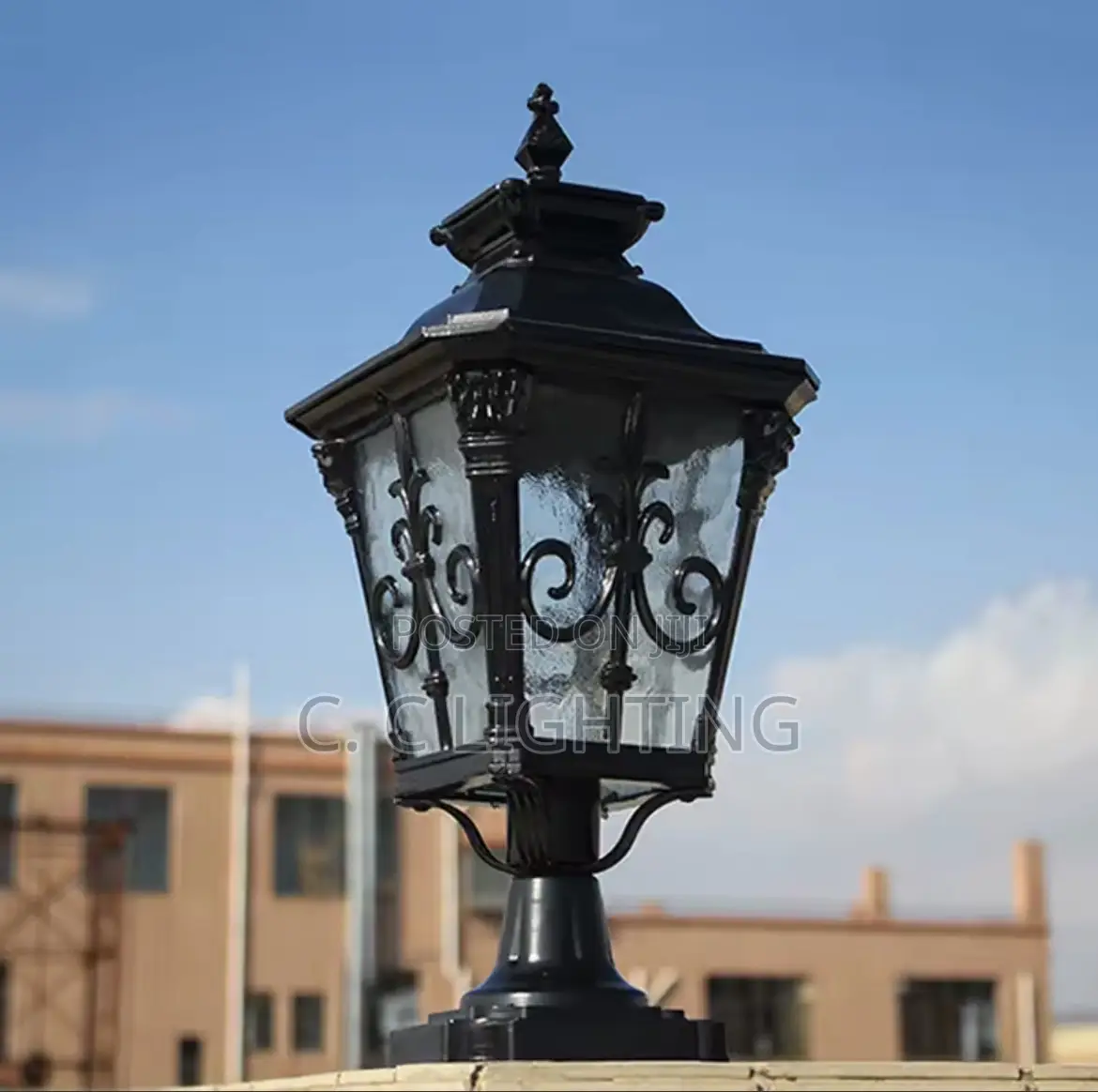 Outdoor Garden Fence Park Pillar Light