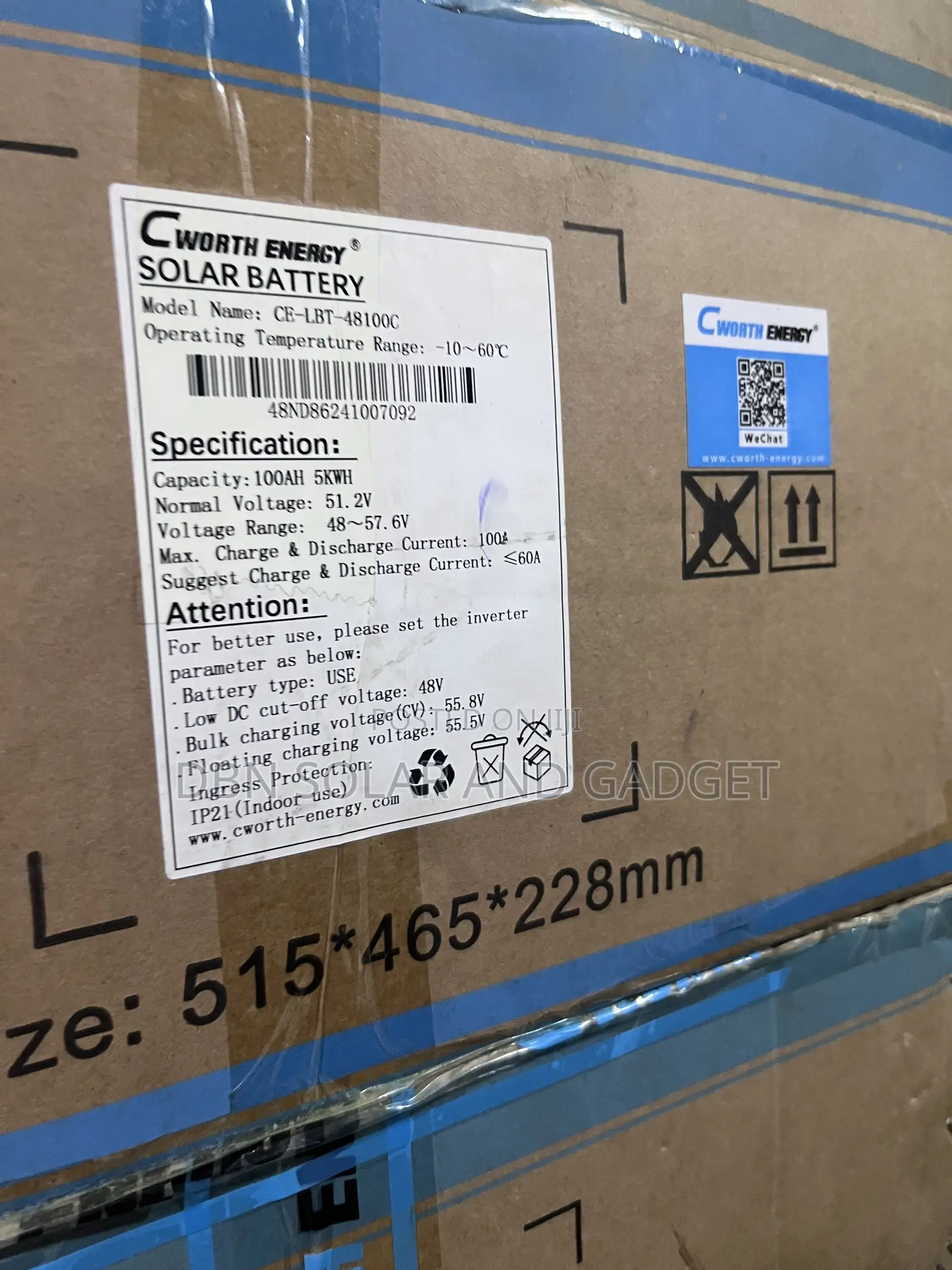 5kwh 48v Cworth Solar Lithium Ion Battery Very Good Quality
