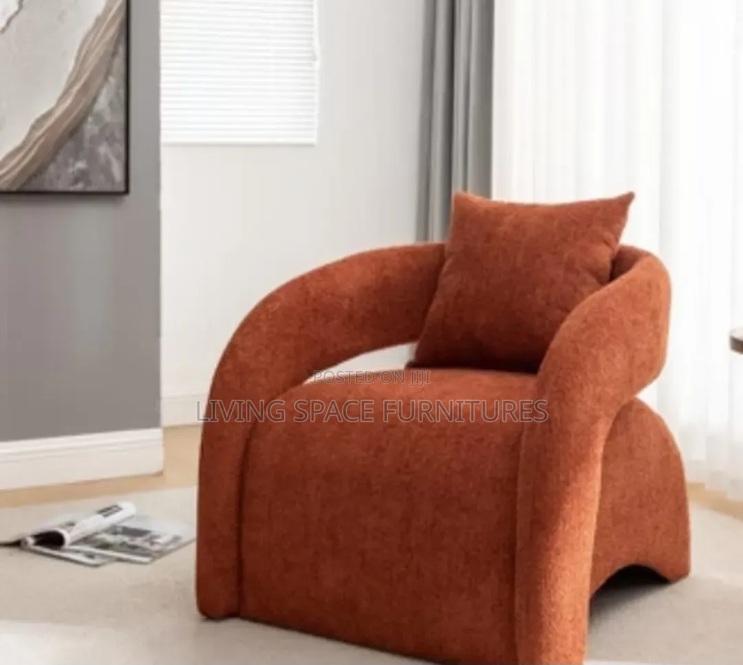 Accent Fabric Chair With Headrest