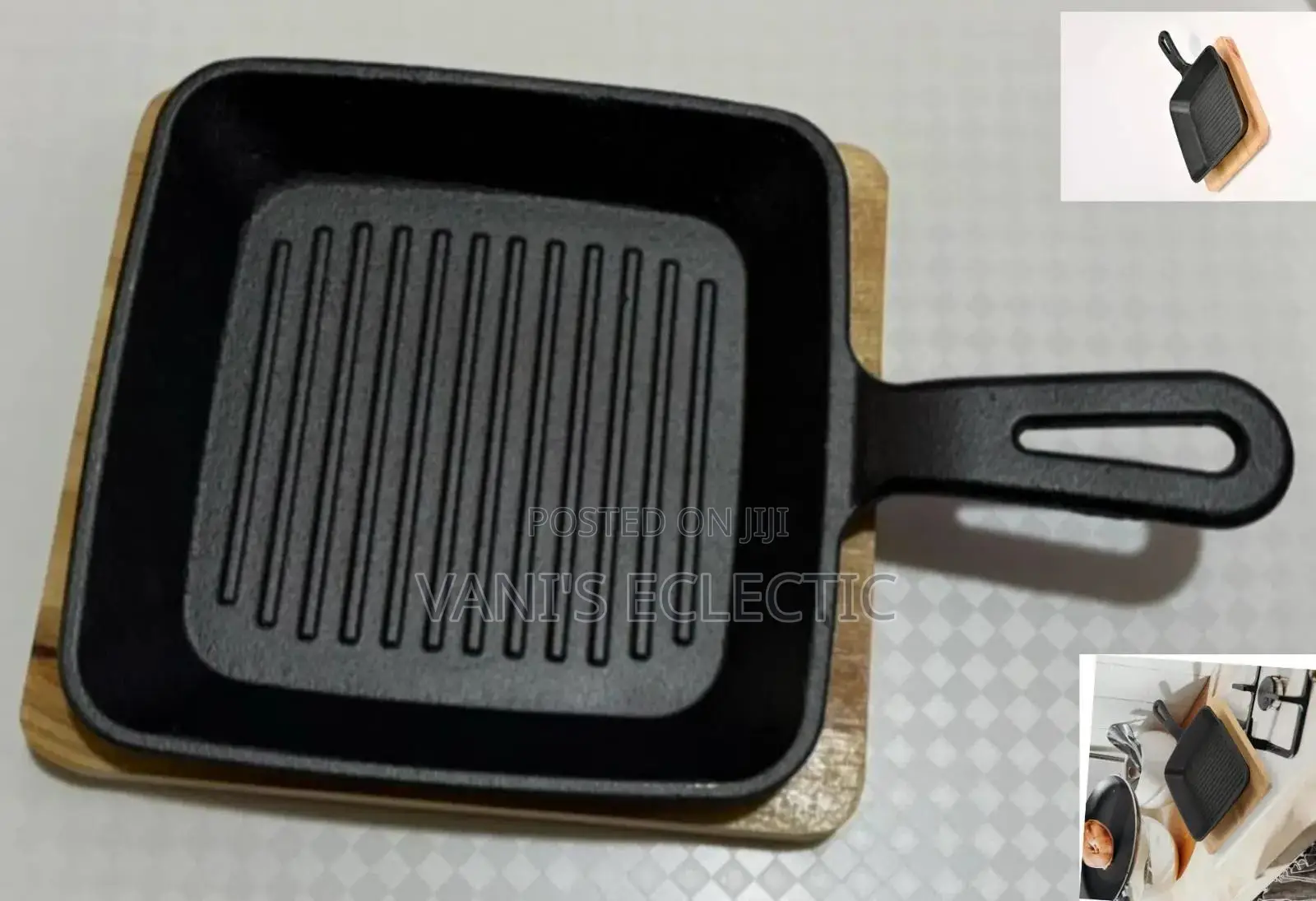 Square Cast Iron Sizzling Pan