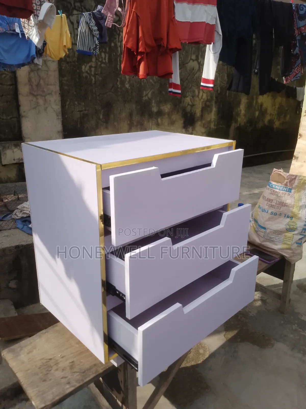 White Mini Chest of Drawers With Three Drawers