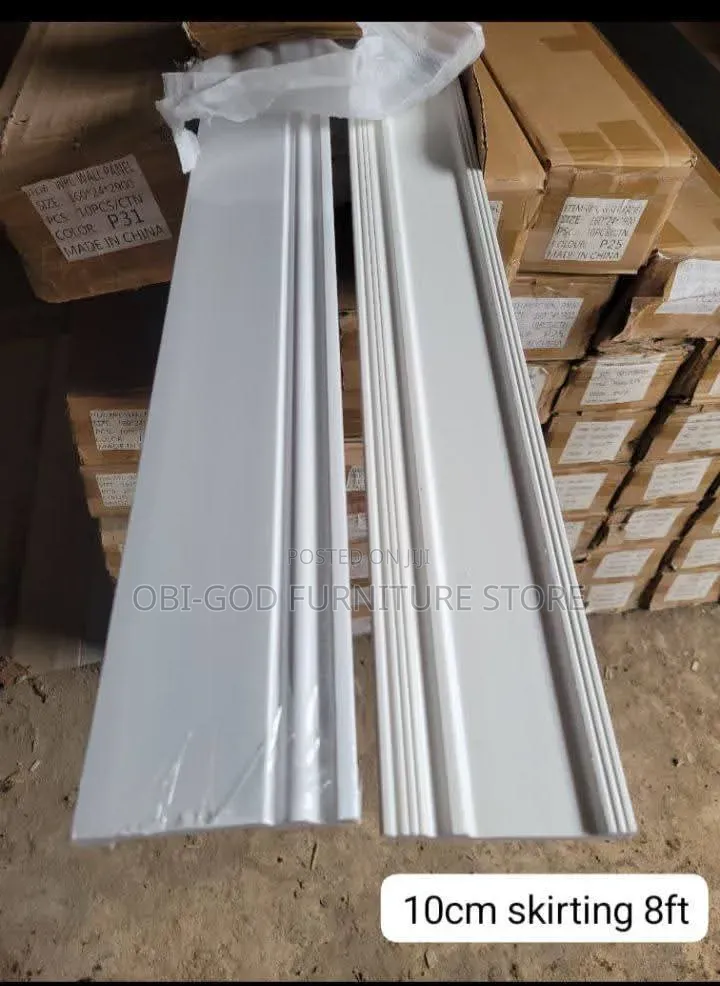 PVC Skirting Board – 8ft Decorative Wall Base Moulding