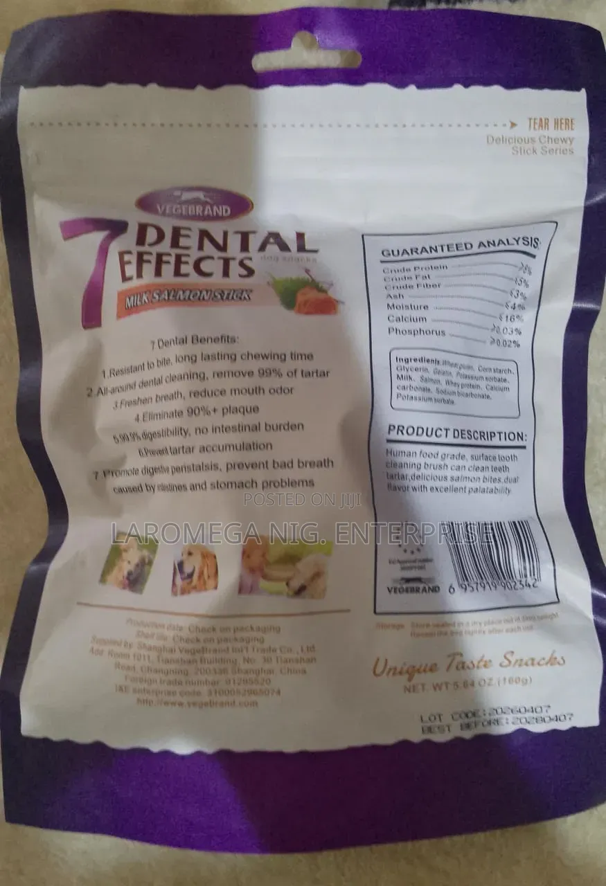 Milk Salmon Stick Dog Snacks (Dental Effect)