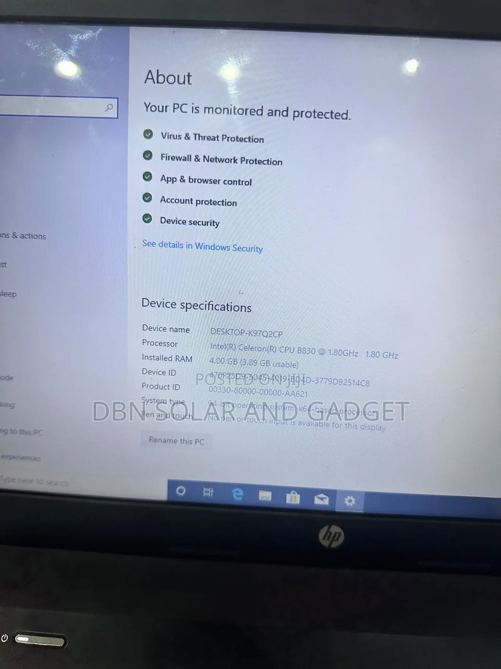 Laptop HP ProBook 640 4GB Intel Pentium SSD 128GB