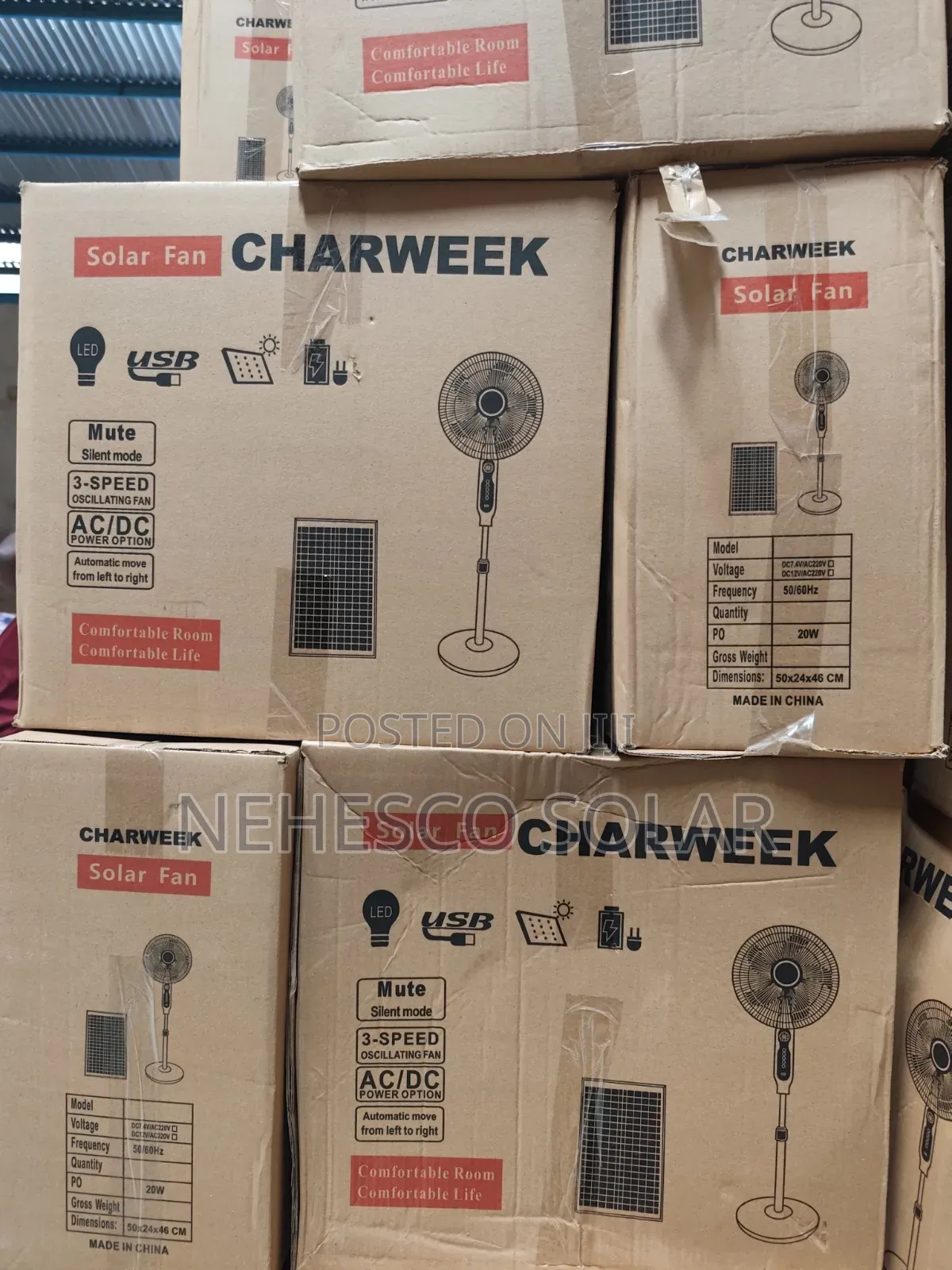 Upgrade Your Cooling Experience With Charweek Rechargeable Solar Fan