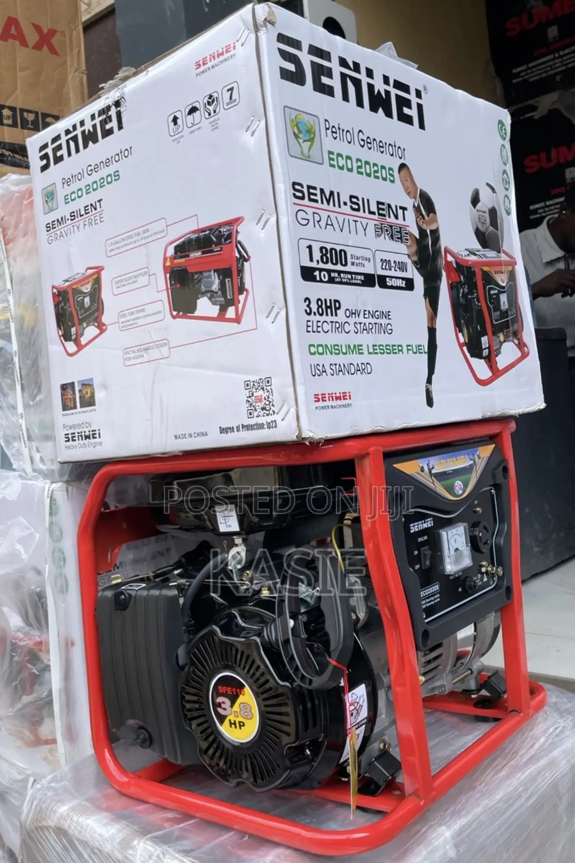 1.8KVA ECO2020. Original Medium Petrol Hand Manual Start Generator