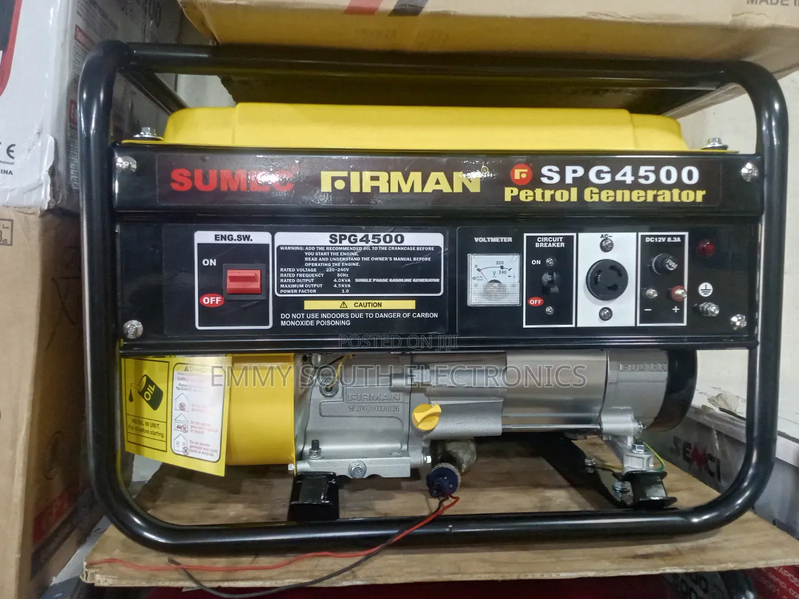Sumec Firman Petrol Cooper Coil Generator 4500