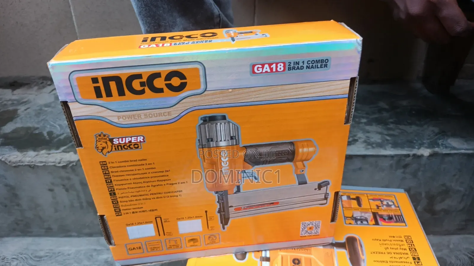 INGCO GA18 2-in-1 Combo Brad Nailer