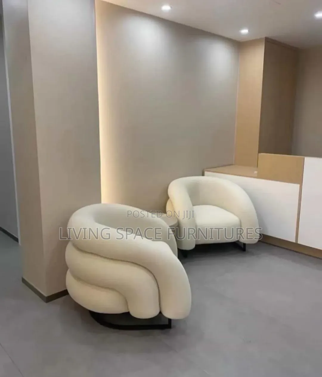 Contemporary Two Accent Fabric Chairs