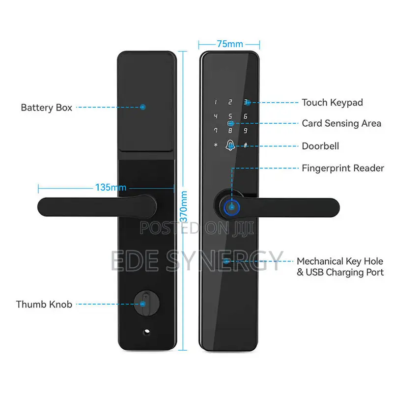Tuya Smart Wifi Fingerprint Door Lock Intelligent Digital Lock