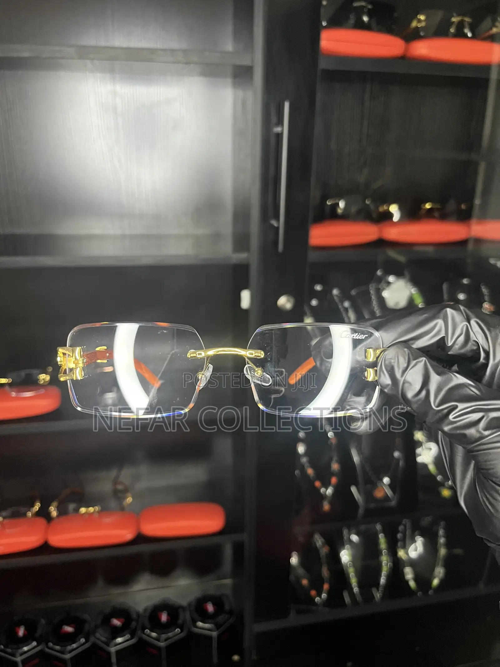 Cartier Eyeglass With Protective Case - Transparent Lens