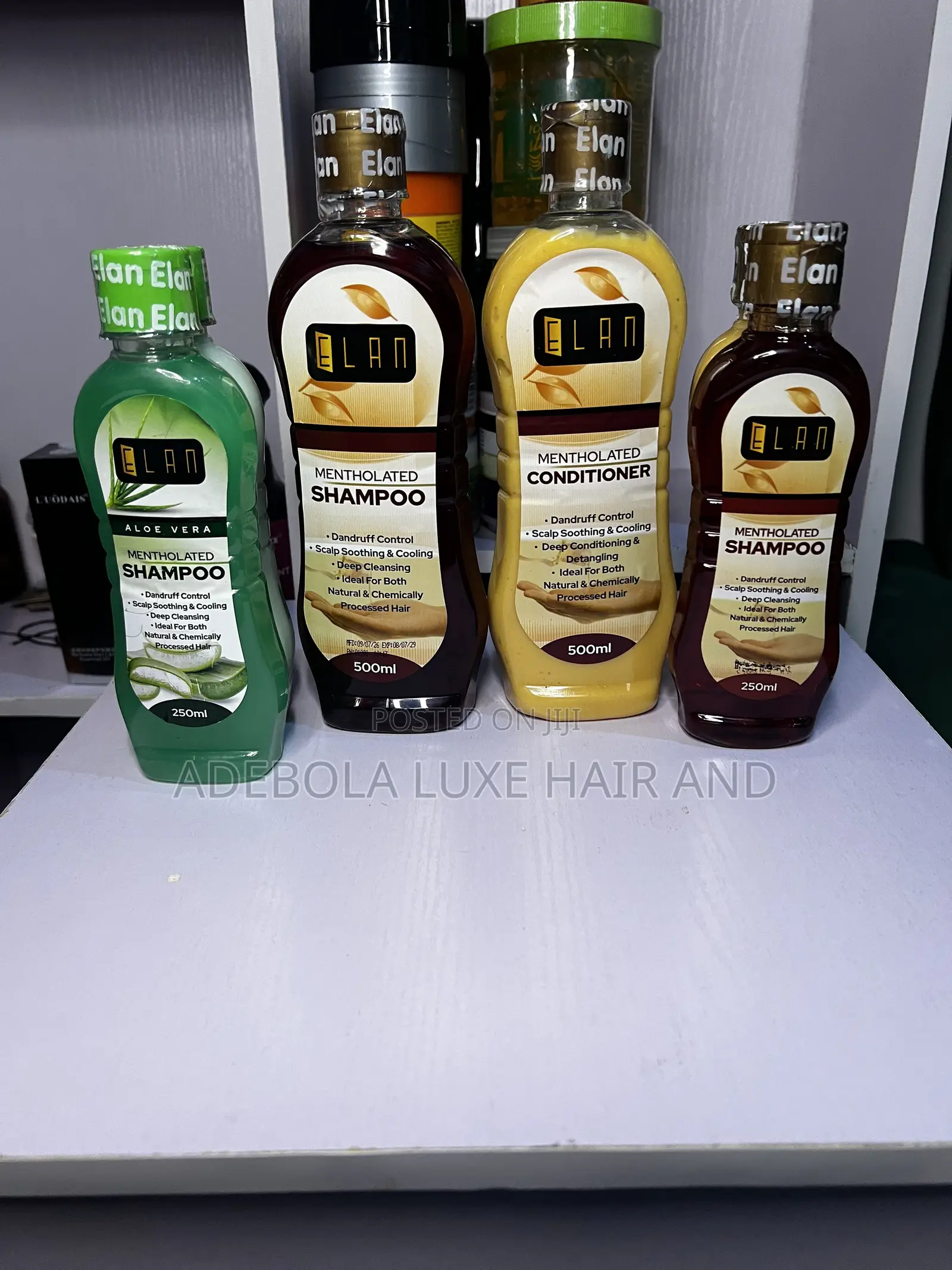 Elan Shampoo and Conditioner Big and Small