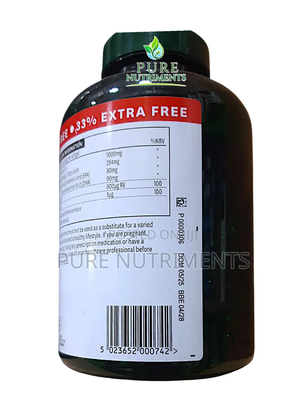 Natures Aid Cod Liver Oil 1000mg 120 Softgels_ Heart, Brain, Immunity
