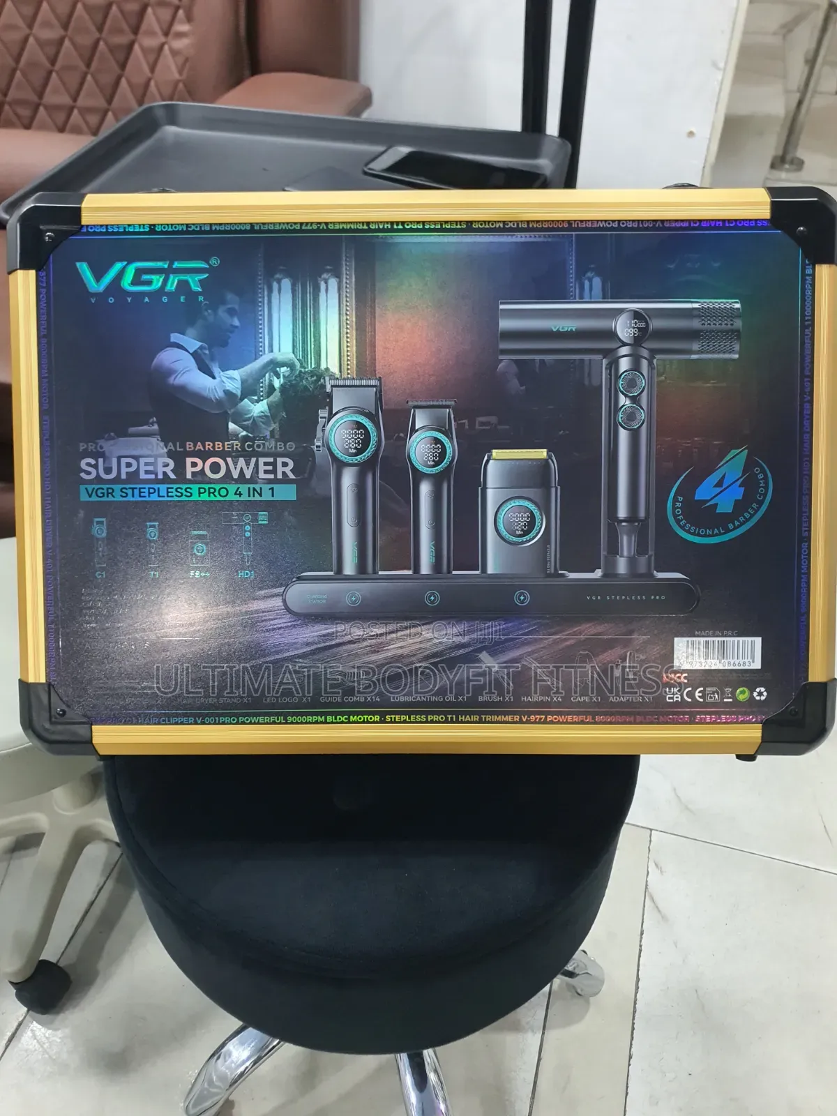 Brand New VGR Professional Stepless Pro Barber Combo 4 in 1