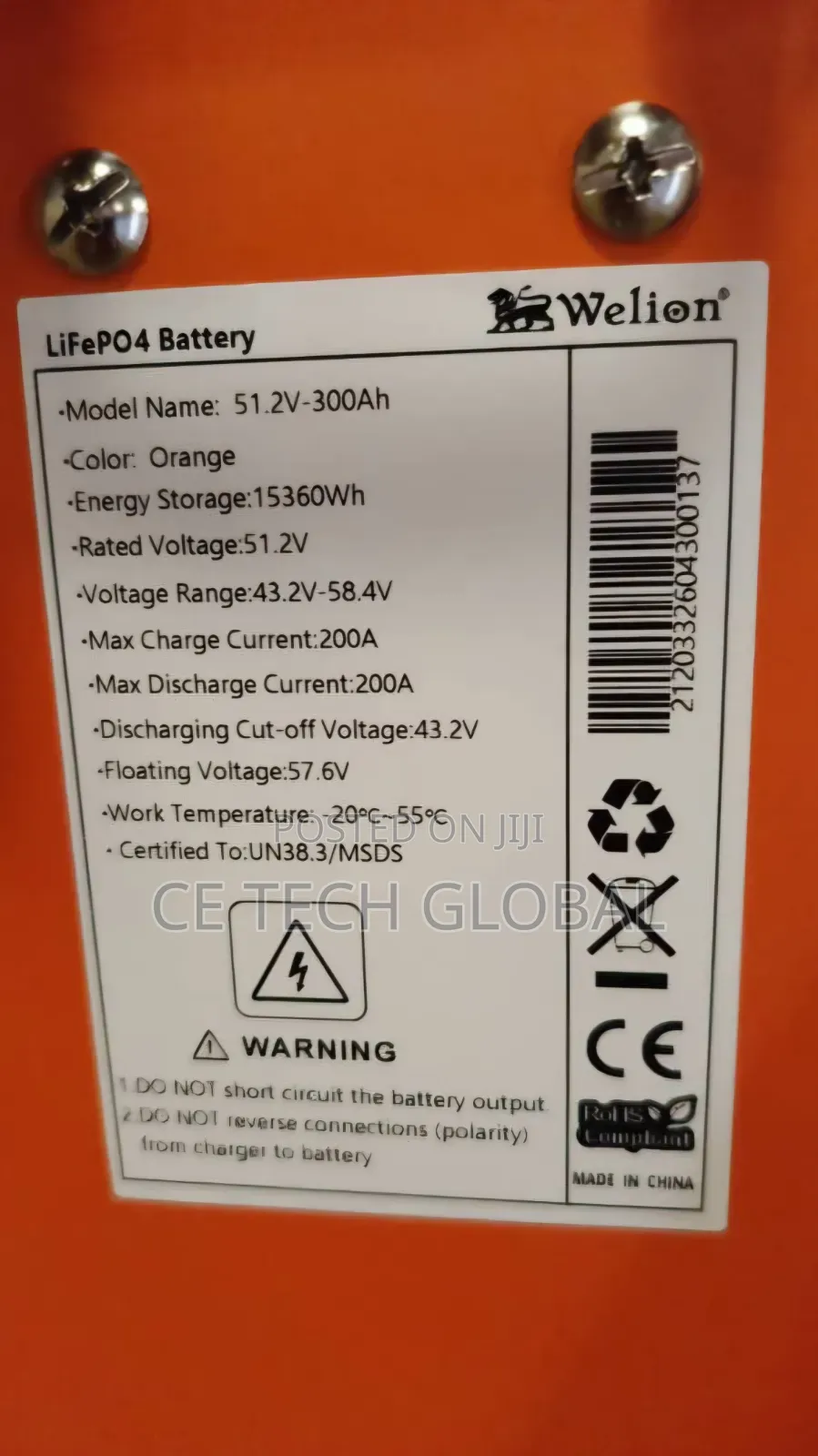 Welion 15.36kwh Lithium Battery
