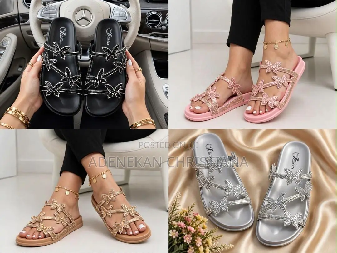 Beautiful Quality Butterfly Birkenstock Slide