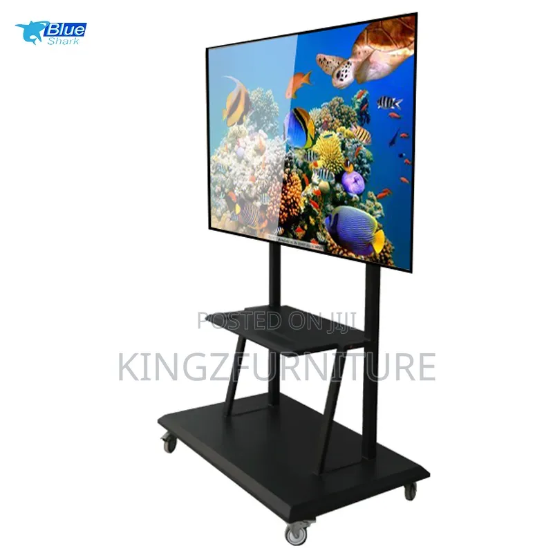 Motorized TV Lift Mobile Cart With Wheels 55 to 85 Inches