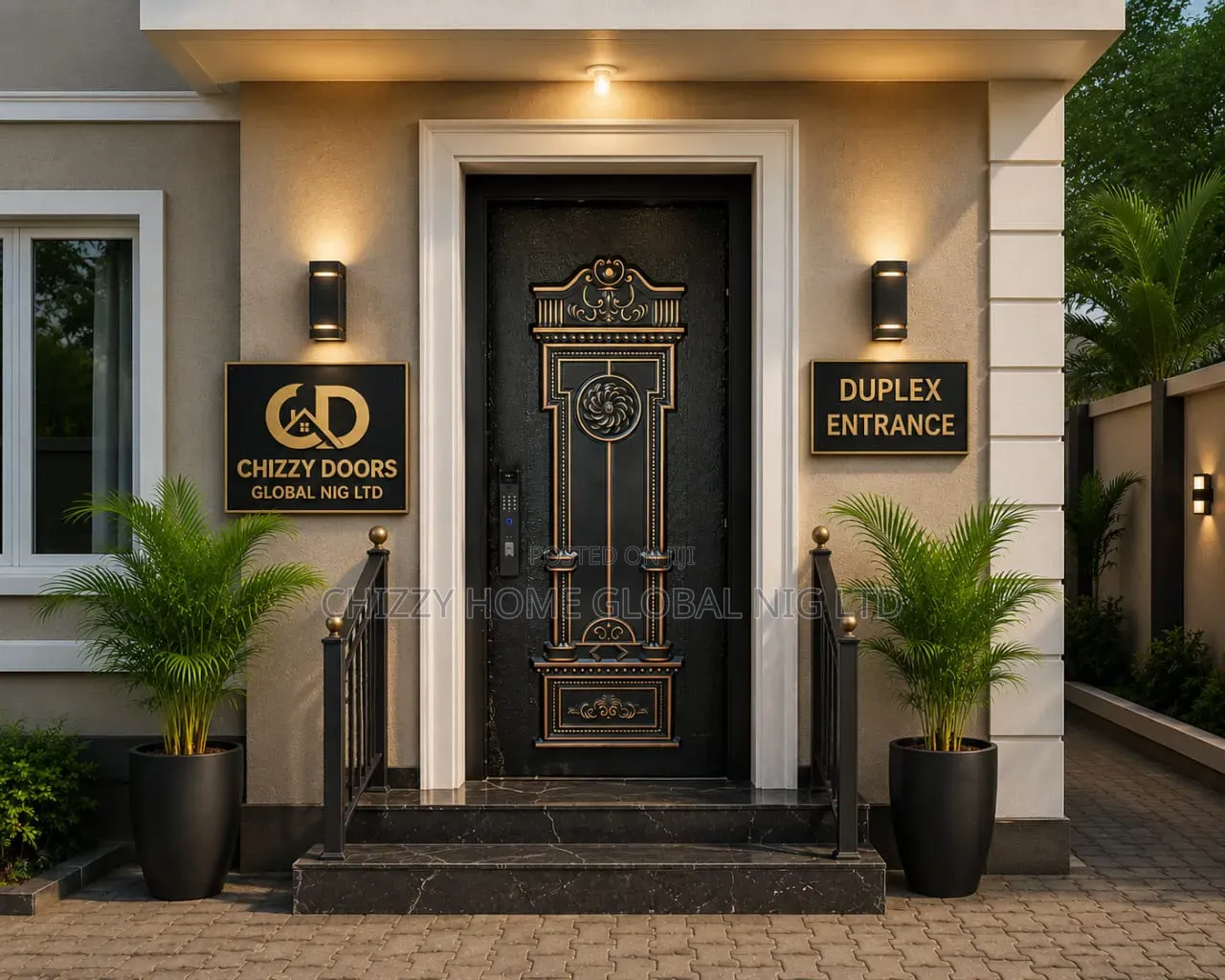 High Gauge Security Copper Cast Door 7ft by 3ft