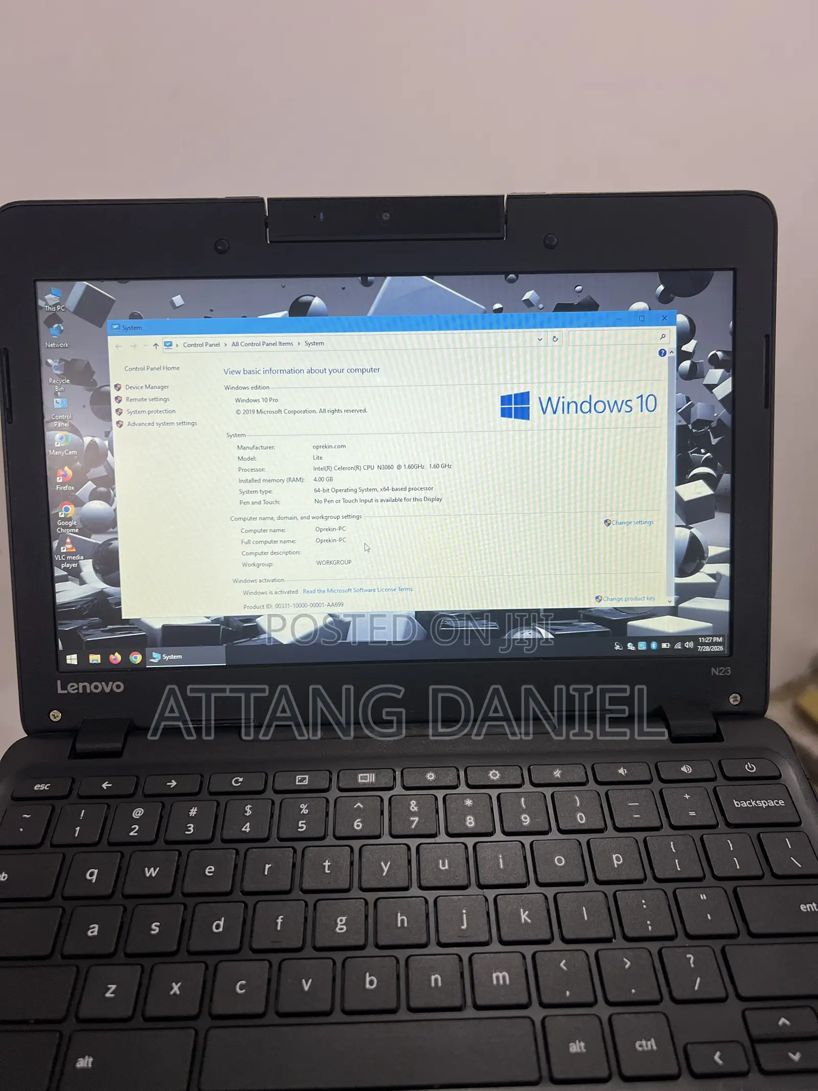 Laptop Lenovo N23 Chromebook 4GB Intel Celeron eMMC 16 GB