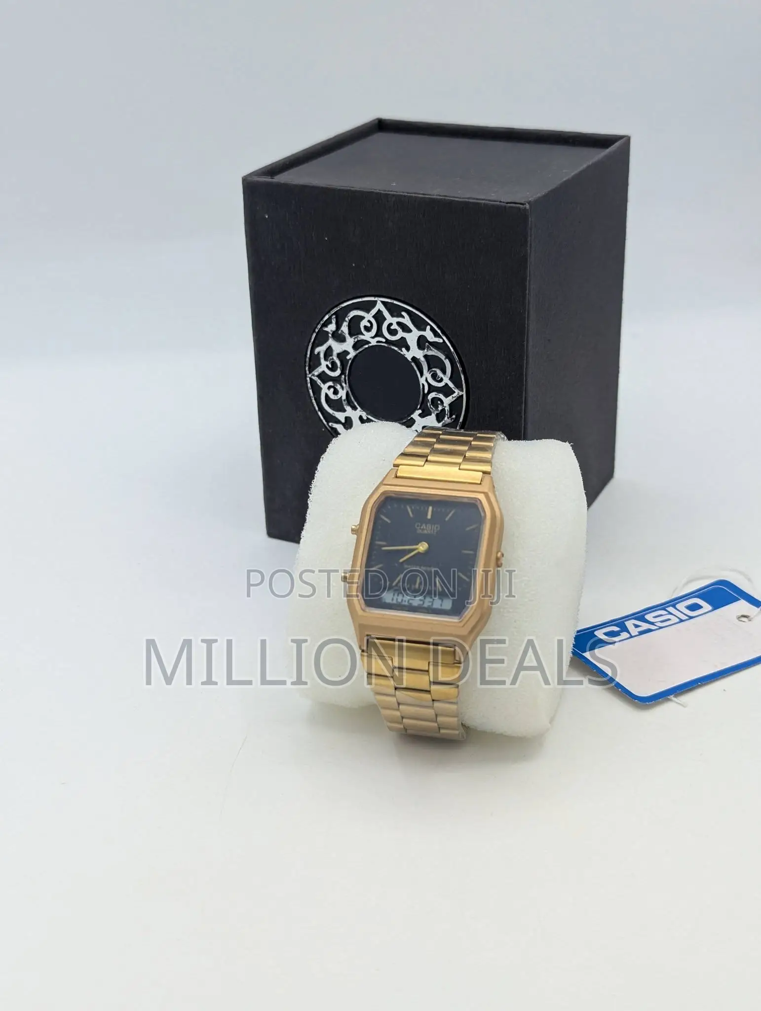 Stainless Gold Dual Timer Men’S Wrist Watch