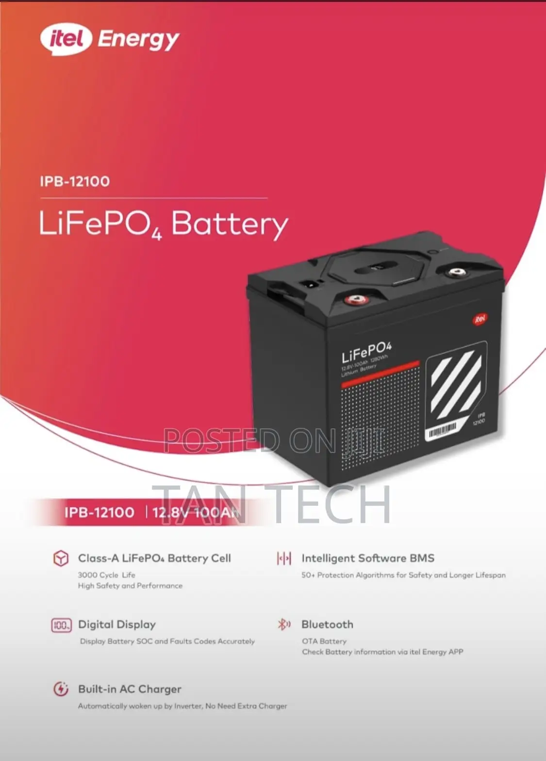Itel 1.2kwh 12v Lithium Battery