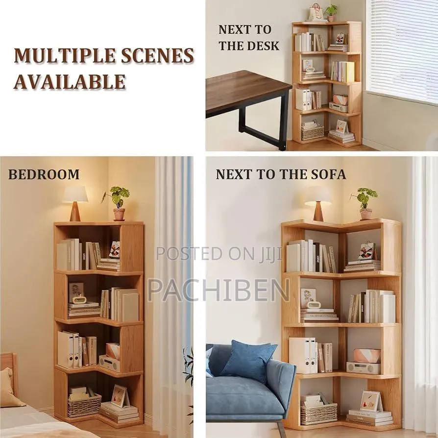 Tall Corner Bookshelf