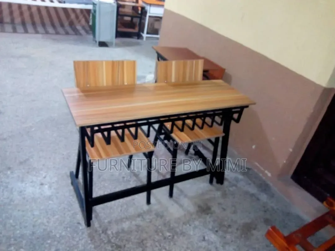 Premium Double Seater School Desks With Under-Desk Metal Storage