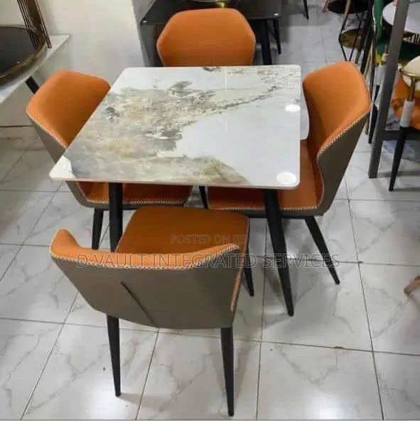 Finely Marble Dining Set (4 Seater).