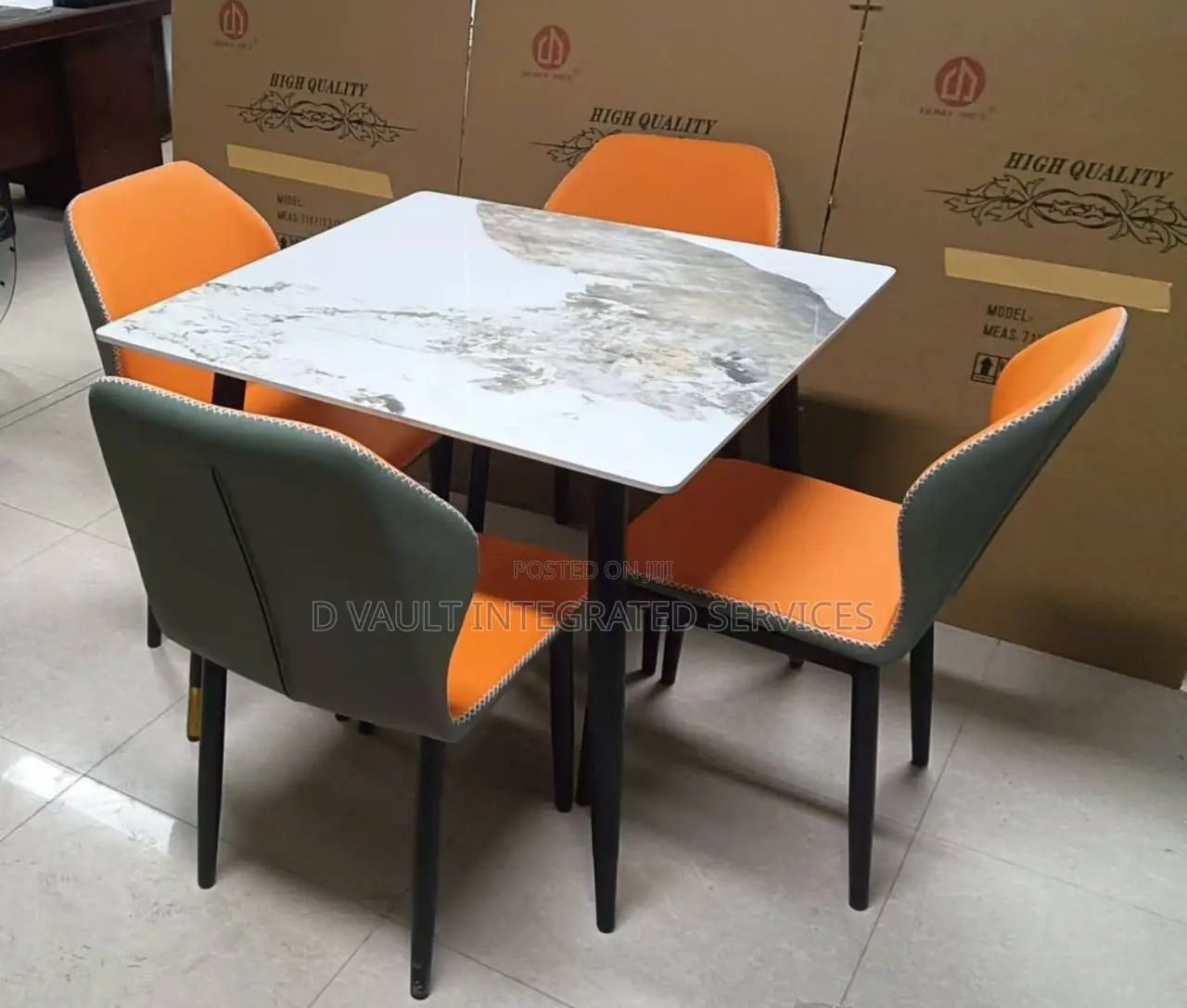 Finely Marble Dining Set (4 Seater).