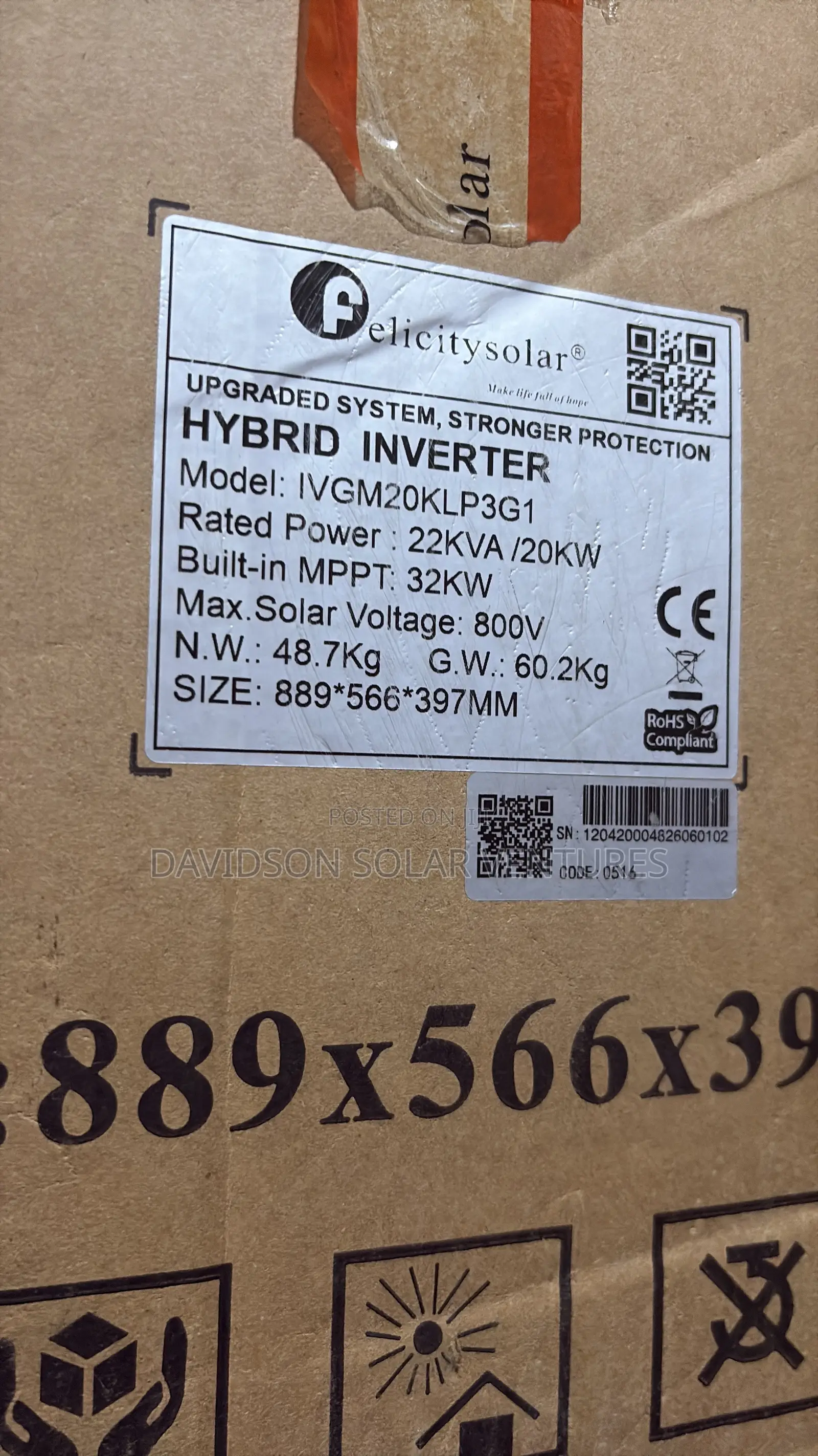 20kva 48v Felicity Solar Hybrid Inverter