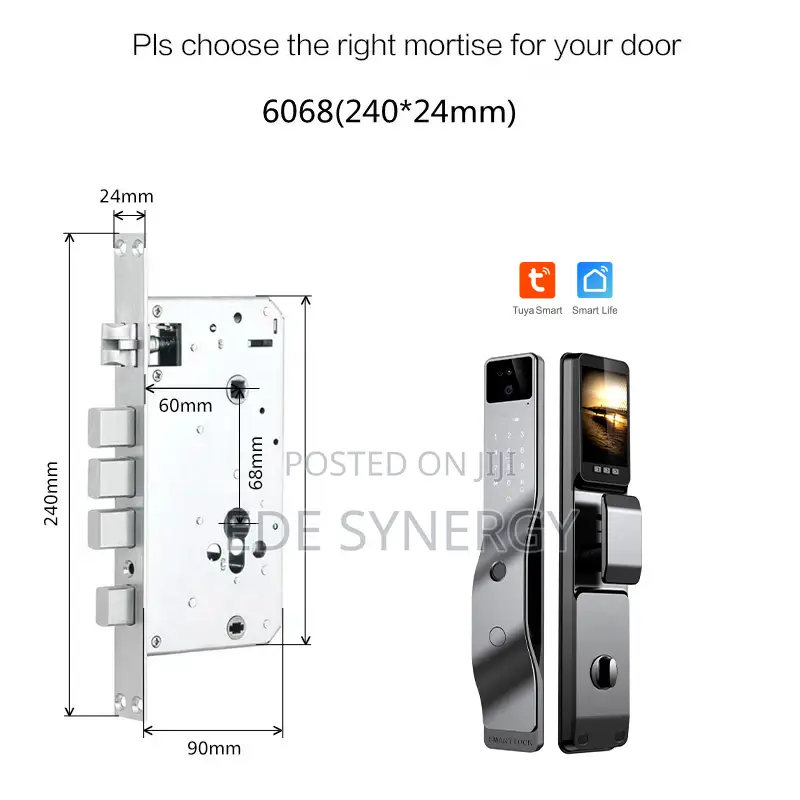 New Ai Intelligence TUYA APP Fingerprint Smart Door Lock