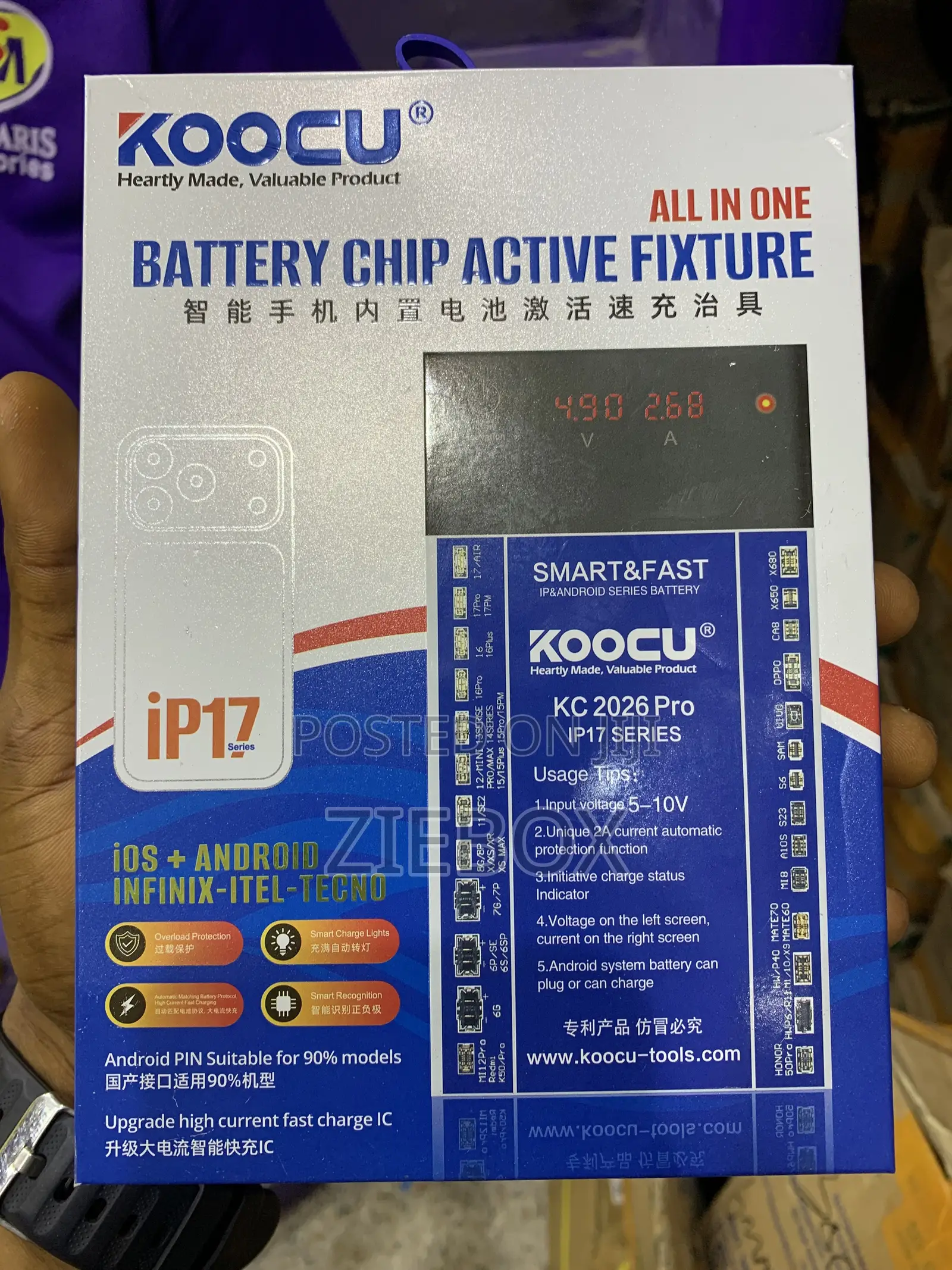 KOOCU KC2026 Pro Battery Chip Active Fixture – iPhone Android