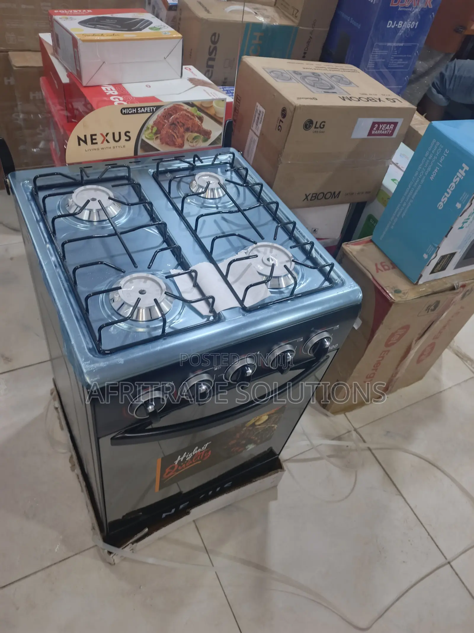 Nexus 50x50 4 Burner Standing Gas Cooker – Efficient Cooking