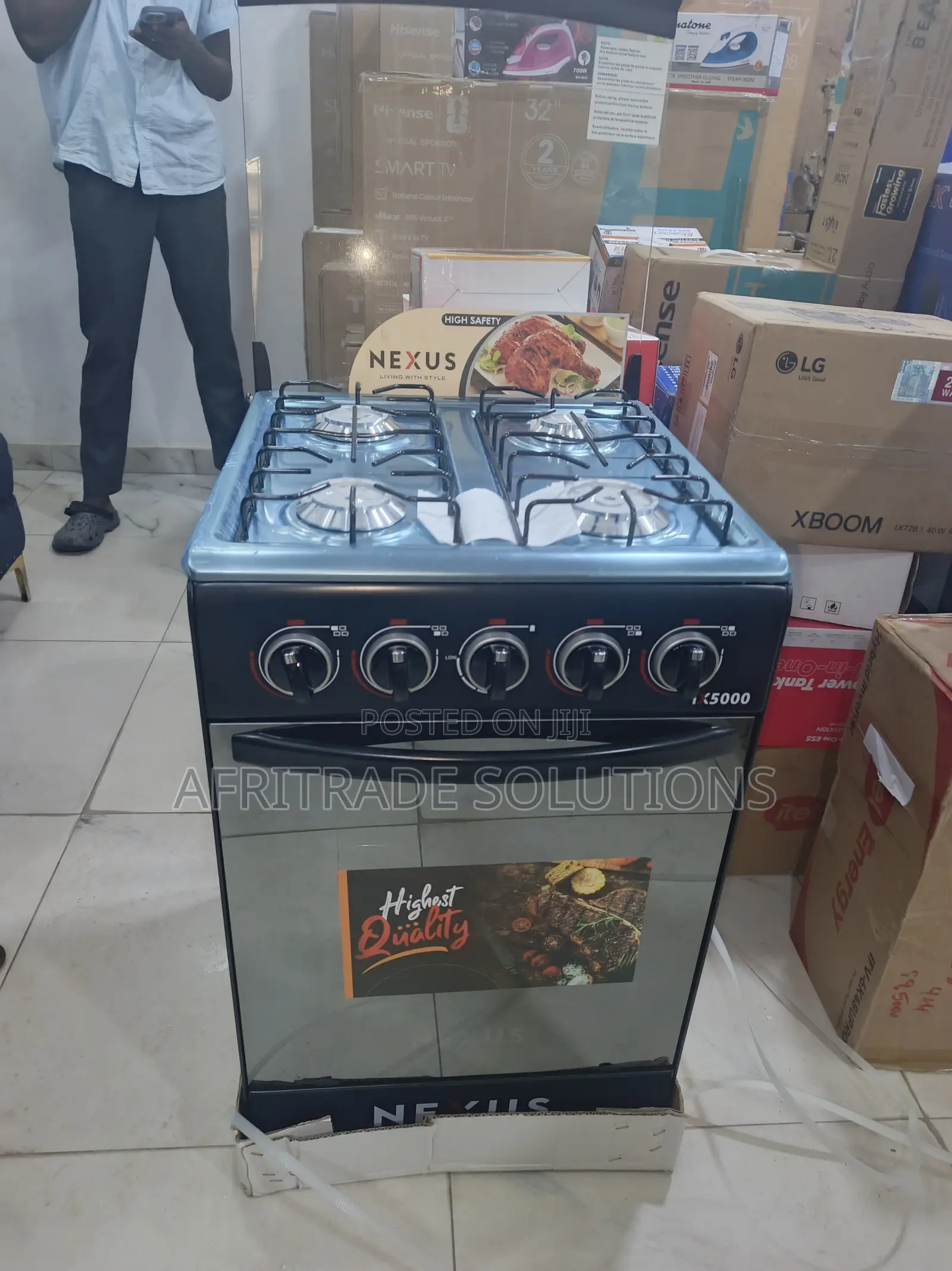 Nexus 50x50 4 Burner Standing Gas Cooker for Modern Kitchens