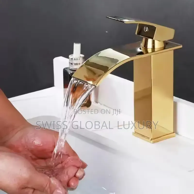 Quality Waterfall Basin Mixer Tap, Available in Black,chrome and Gold.