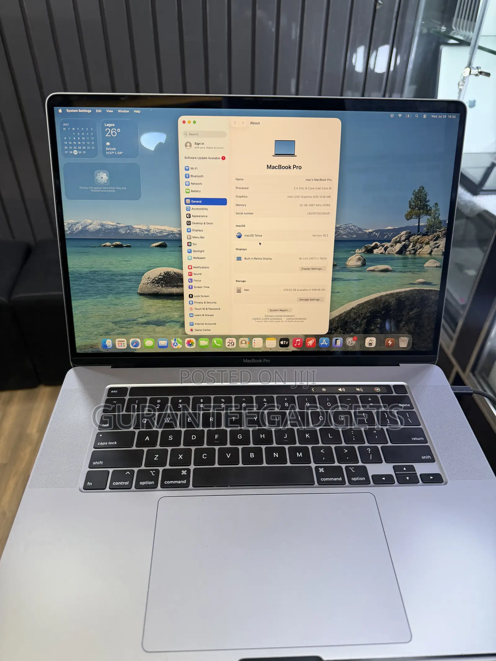 Laptop Apple MacBook Pro 2019 32GB Intel Core i9 SSD 512GB