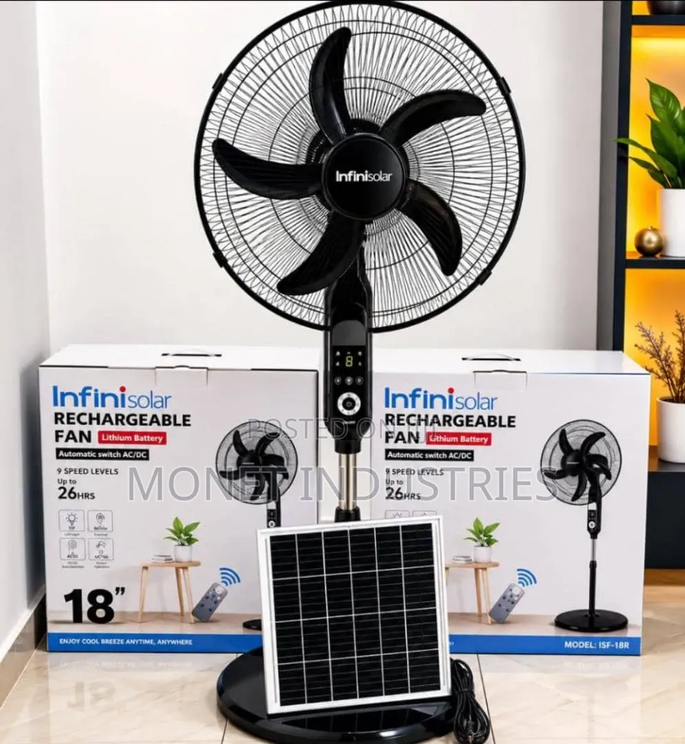 18inch Infinisolar Rechargeable Solar Fan