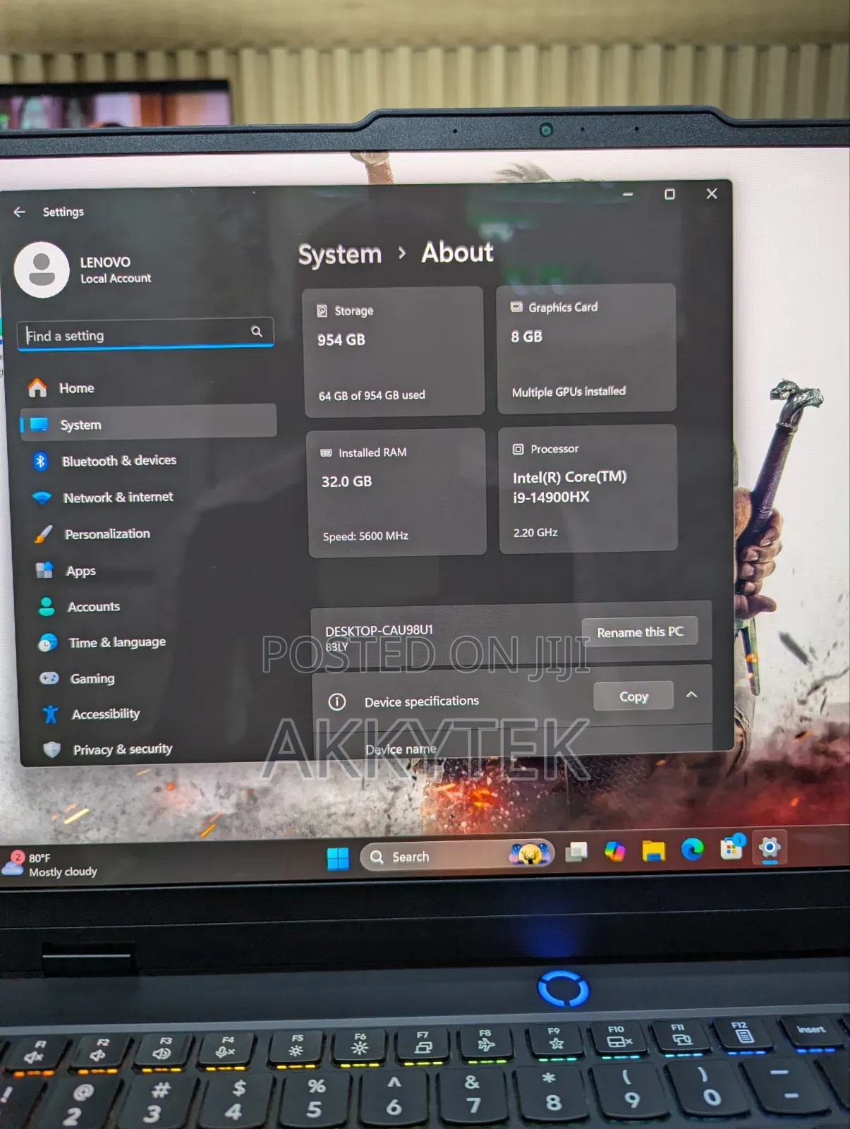Laptop Lenovo Legion 5 32GB Intel Core i9 SSD 1T
