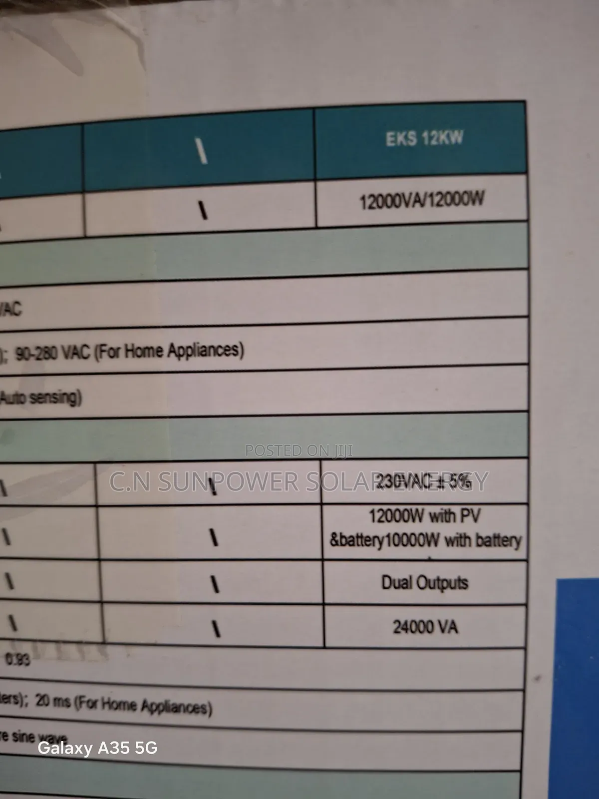 12kva/48v Single Phase Solarplus Hybrid Inverter