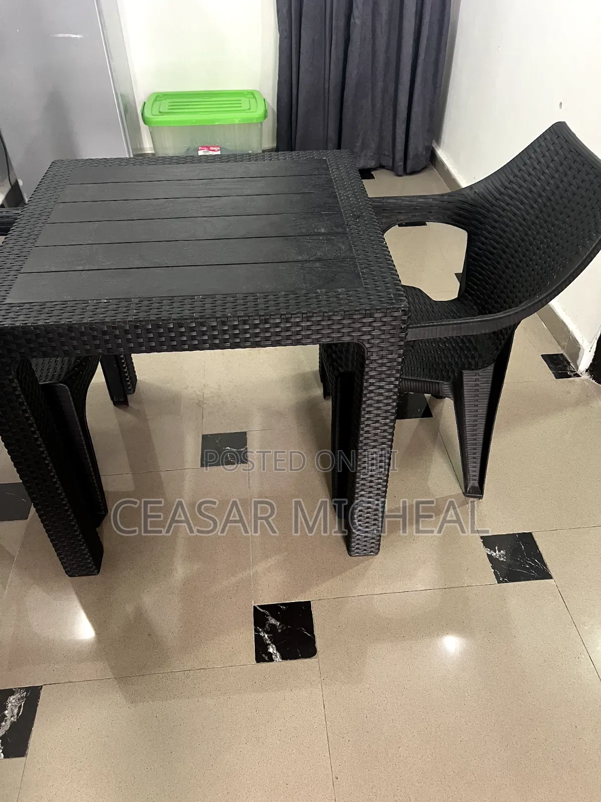A Rattan Wicker Outdoor Lounge Table and 2 Chairs