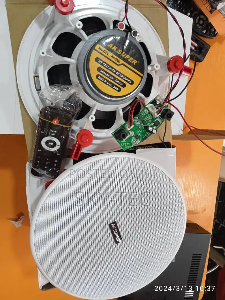 Ak Super Flameless 2 in 1 Bluetooth Ceiling Speakers With Remote