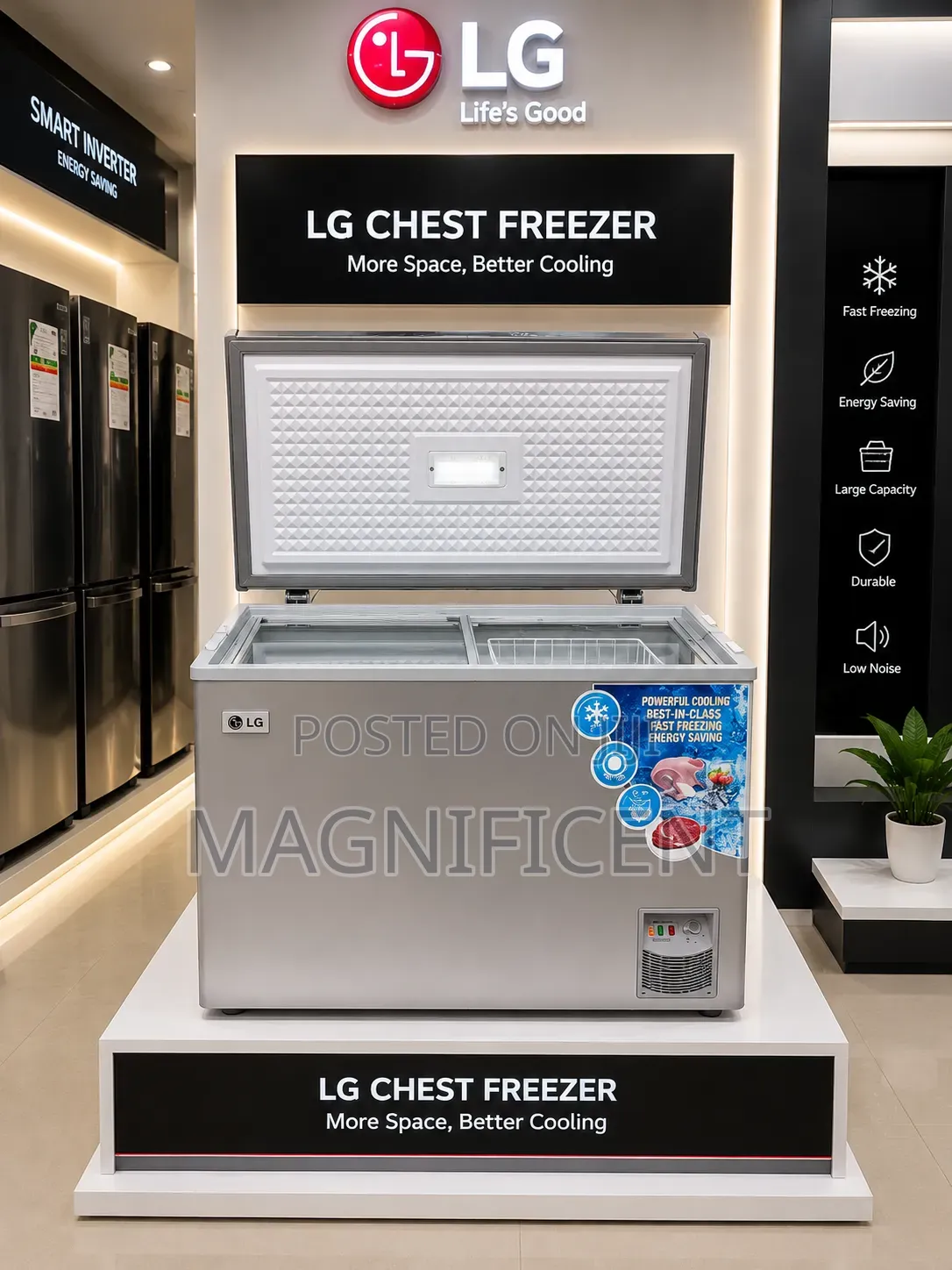 Original LG 250L Chest Freezer – Silver Finish