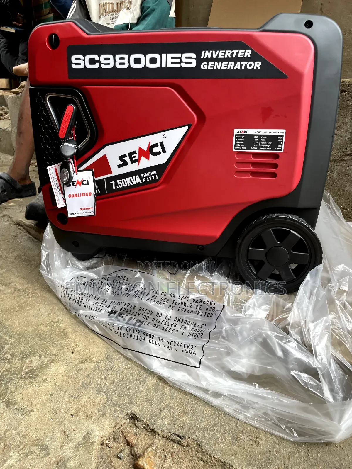 SENCI SC9800iES Electric Start Inverter Generator