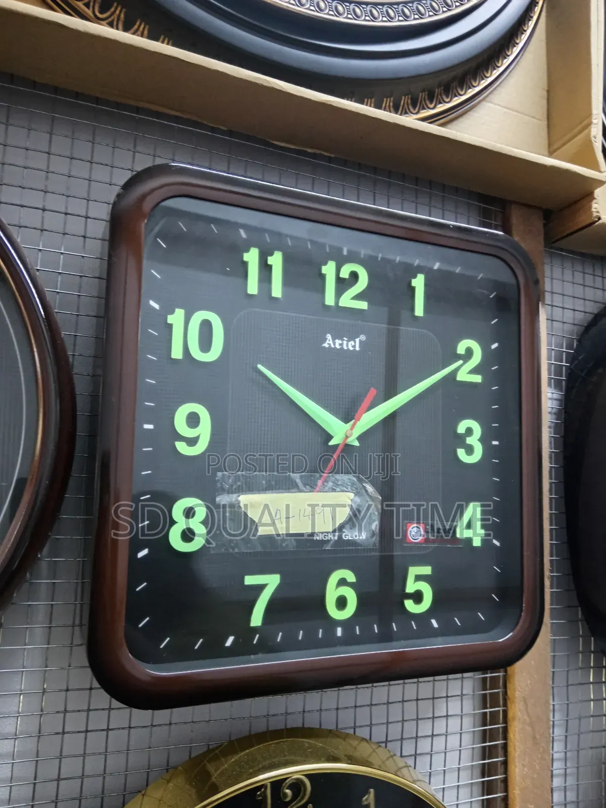 Ariel Night Glow Wall Clock