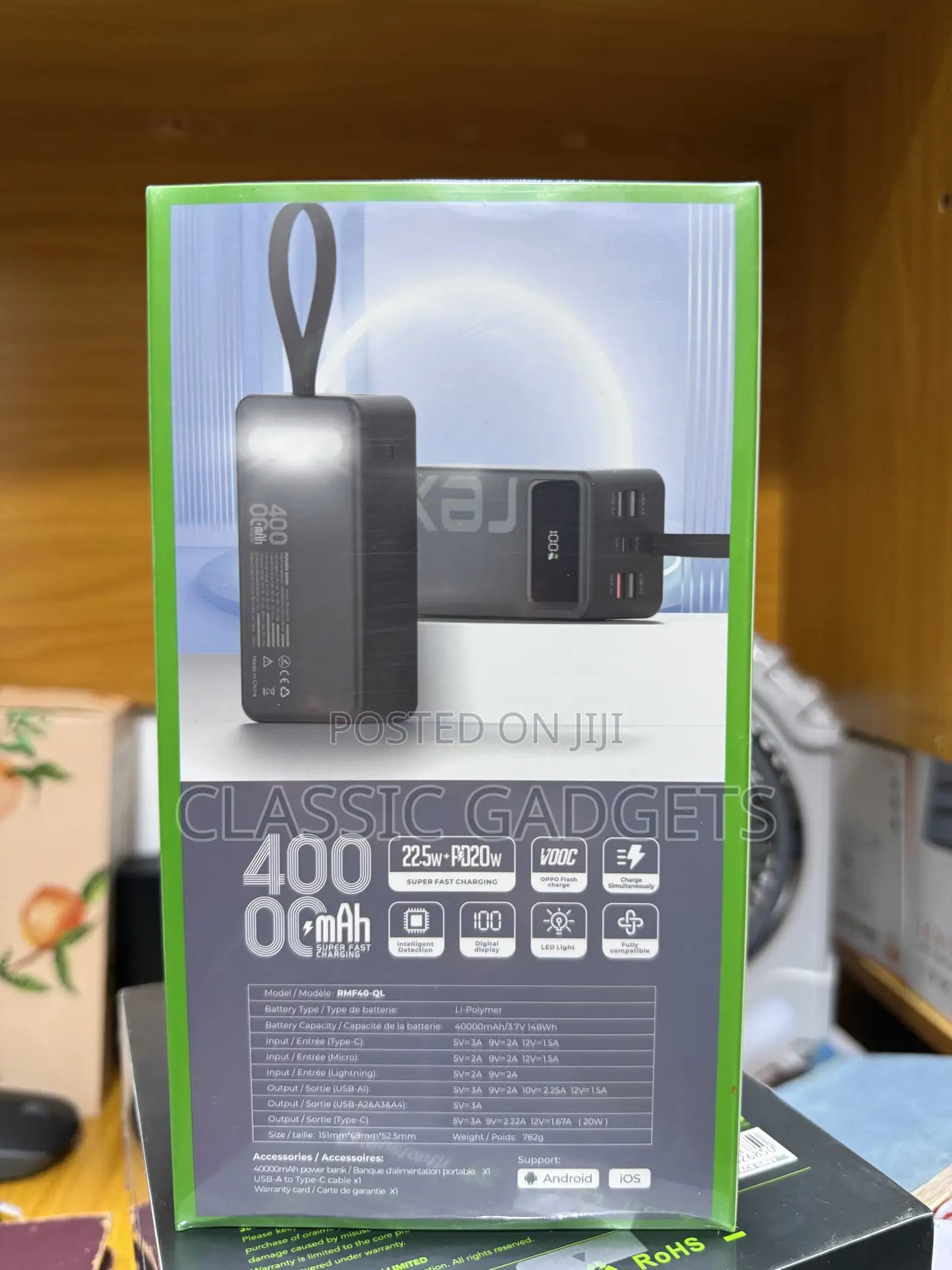 Rexi RMF40-QL Super Fast Charging 22.5w Power Bank