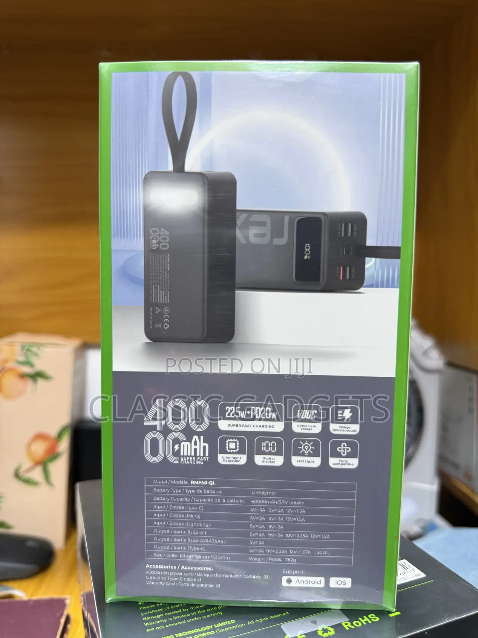 Rexi RMF40-QL Super Fast Charging 22.5w Power Bank