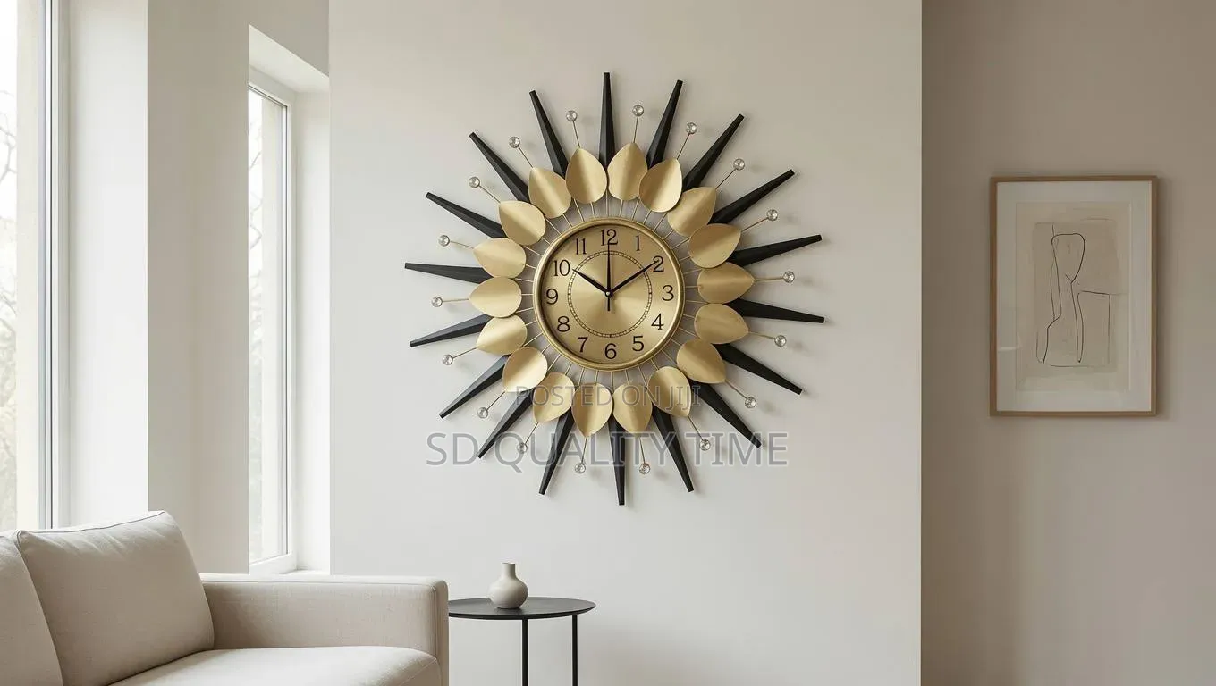 Metallic Designer Wall Clock (70cm)