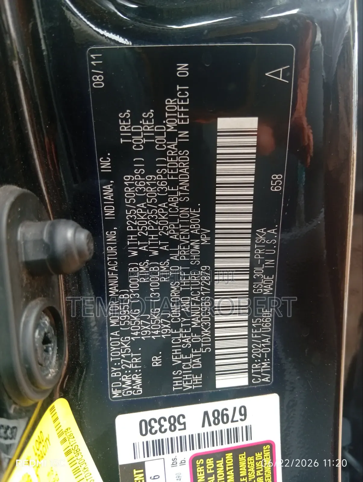 Toyota Sienna 2012 Black